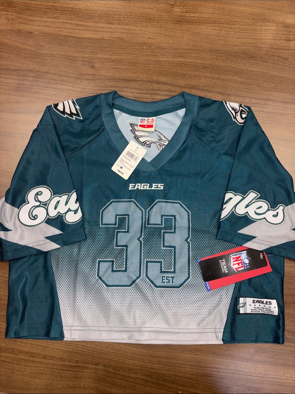 NFL Philadelphia Eagles Teal and White #33 Football Jersey